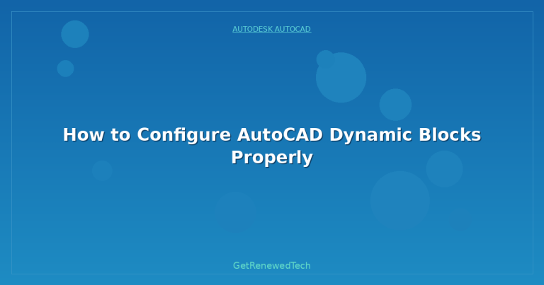 How to Configure AutoCAD Dynamic Blocks Properly - GetRenewedTech Canada