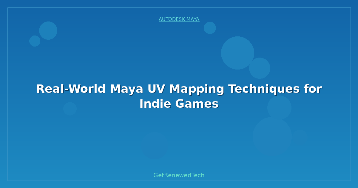 Blog Real World Maya Uv Mapping Techniques For Indie Games