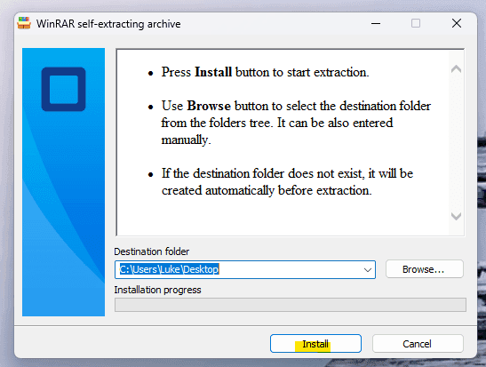 Click Install